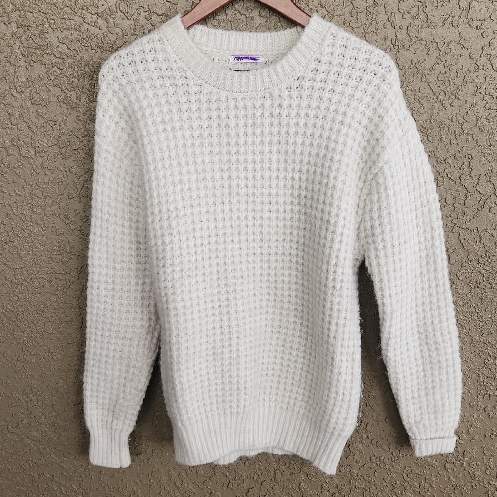 Zara Womens Purl Knit Sweater Medium